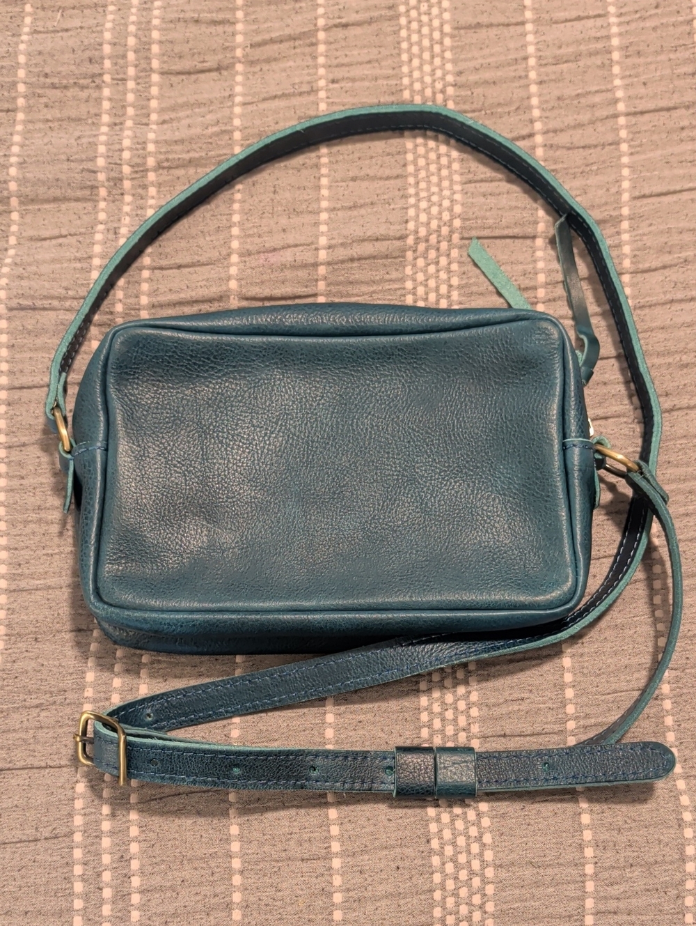 NWOT Portland Leather Large Camera Bag - OG Lagoon - Picture 2 of 6